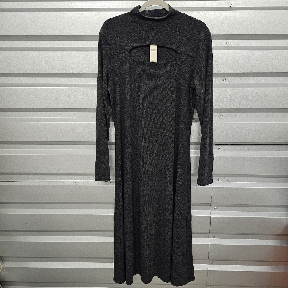 Nwt Anthropologie Bordeaux Cut-Out Midi Dress - Picture 3 of 9